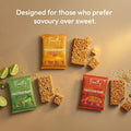 Assorted high protein bar with savoury flavours, millet based protein snack and balanced protein energy bars